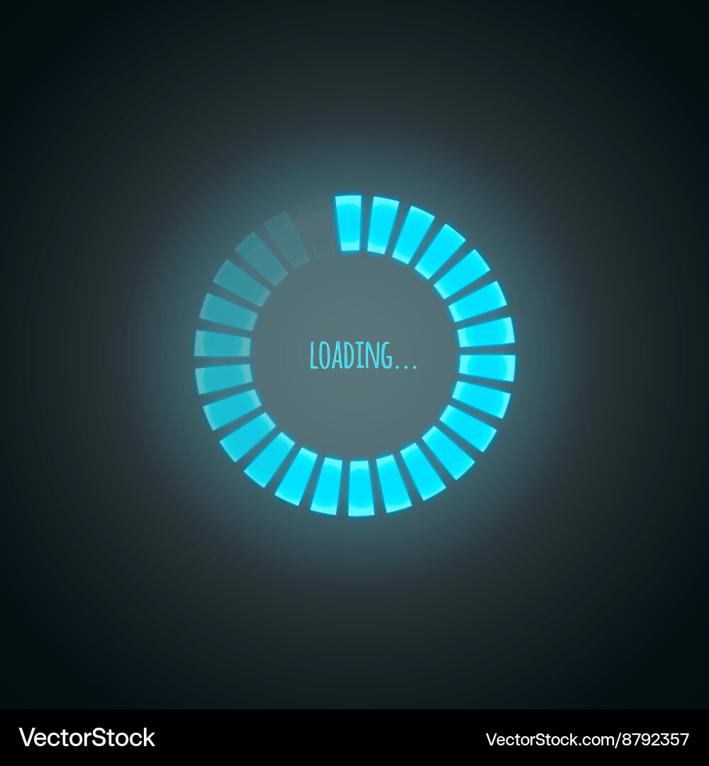 Glowing Loading Circle vector image