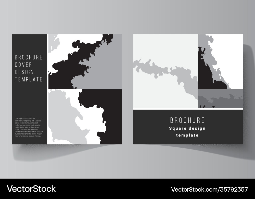 Layout two square format covers design Layout two square format covers design Vector Image