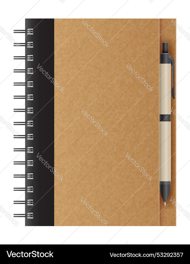 Notebook for daily notes and reminders notepad vector image