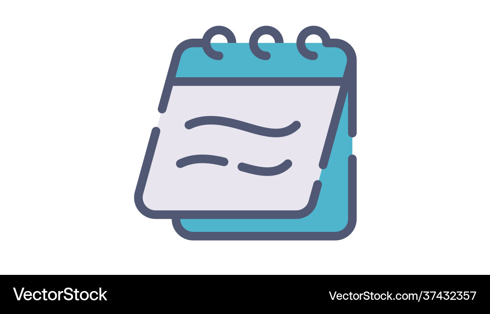 Notebook Notizen Notizblock einzelne isolierte Symbol Notebook Notizen Notizblock einzelne isolierte Symbol vektorbild