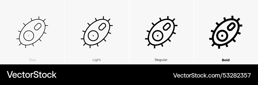 Protist icon thin light regular and bold style Protist icon thin light regular and bold style vector image