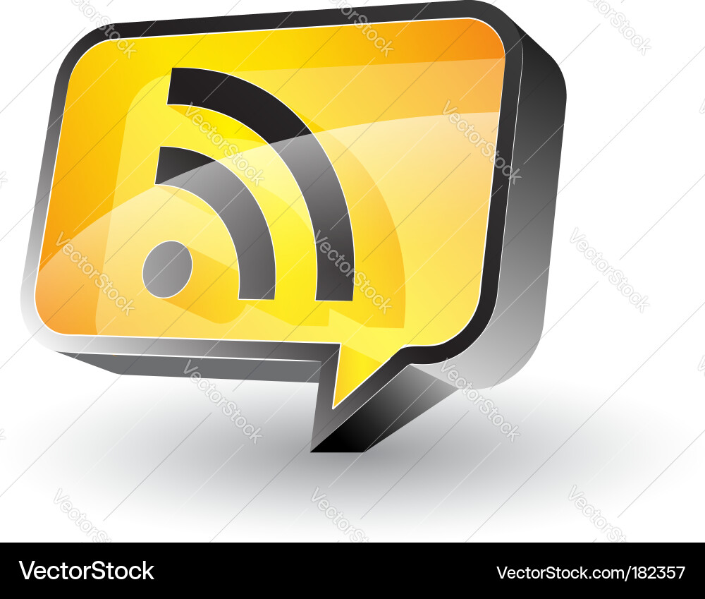 RSS Feed Icon Vector Image