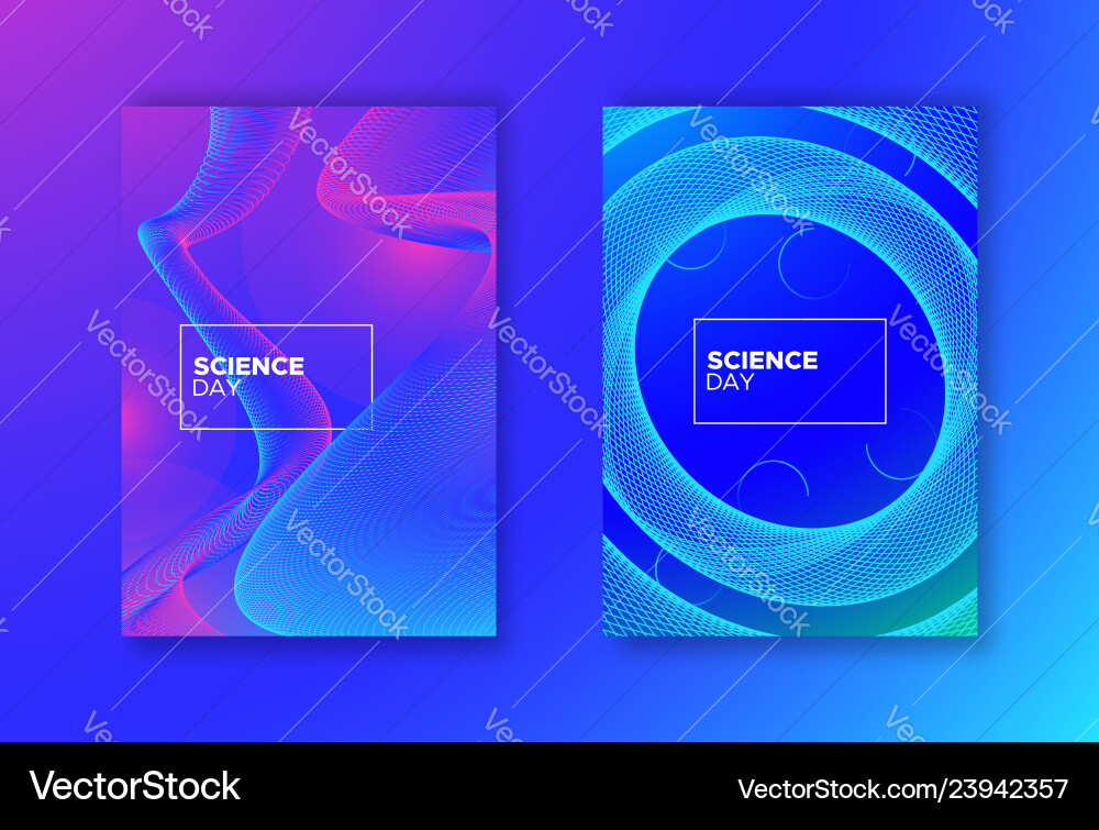 Science day abstract gradient background set Science day abstract gradient background set vector image