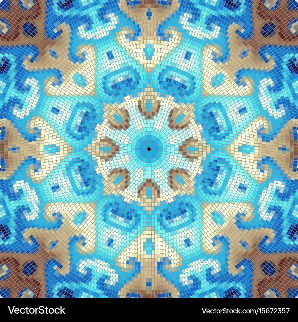 Seamless mosaic art pattern Vector Image