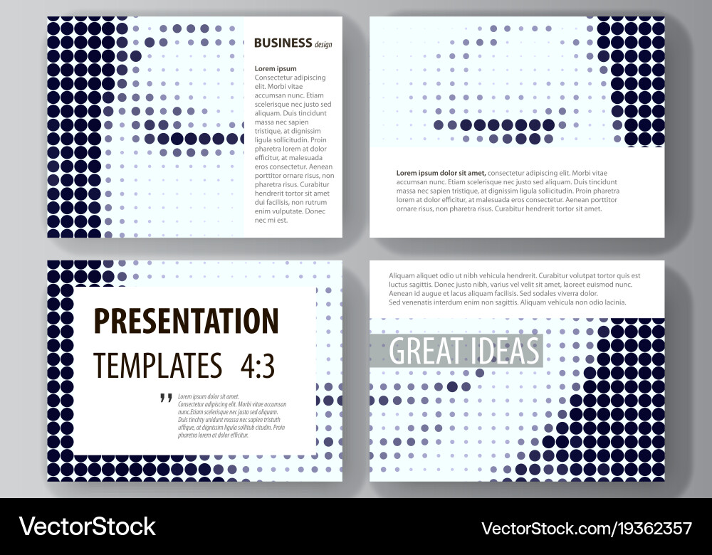 Set of business templates for presentation slides vector image