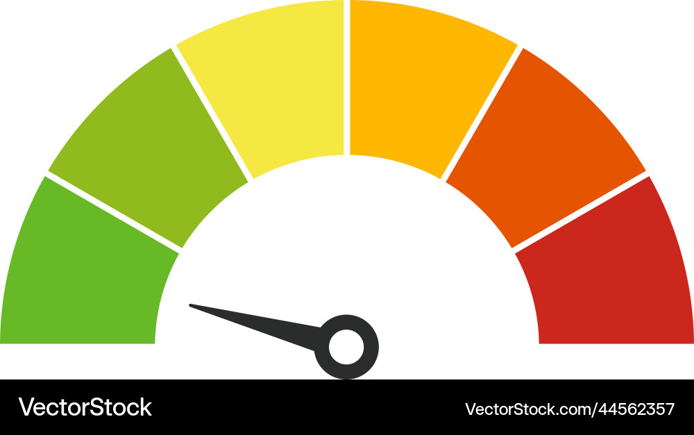 Speedometer meter with arrow for dashboard Speedometer meter with arrow for dashboard vector image