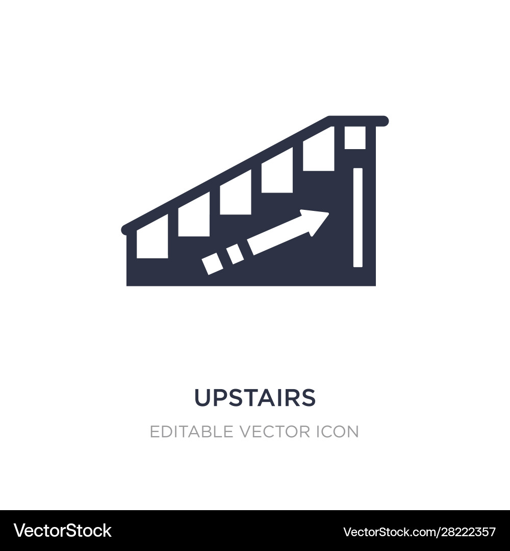 Upstairs-Symbol auf weißem Hintergrund einfaches Element Upstairs-Symbol auf weißem Hintergrund einfaches Element vektorbild