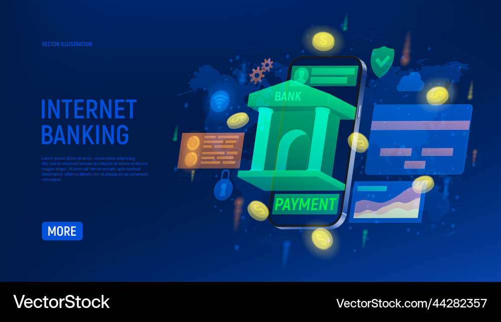 Vorlage des Internet-Banking-Konzepts Vorlage des Internet-Banking-Konzepts vektorbild