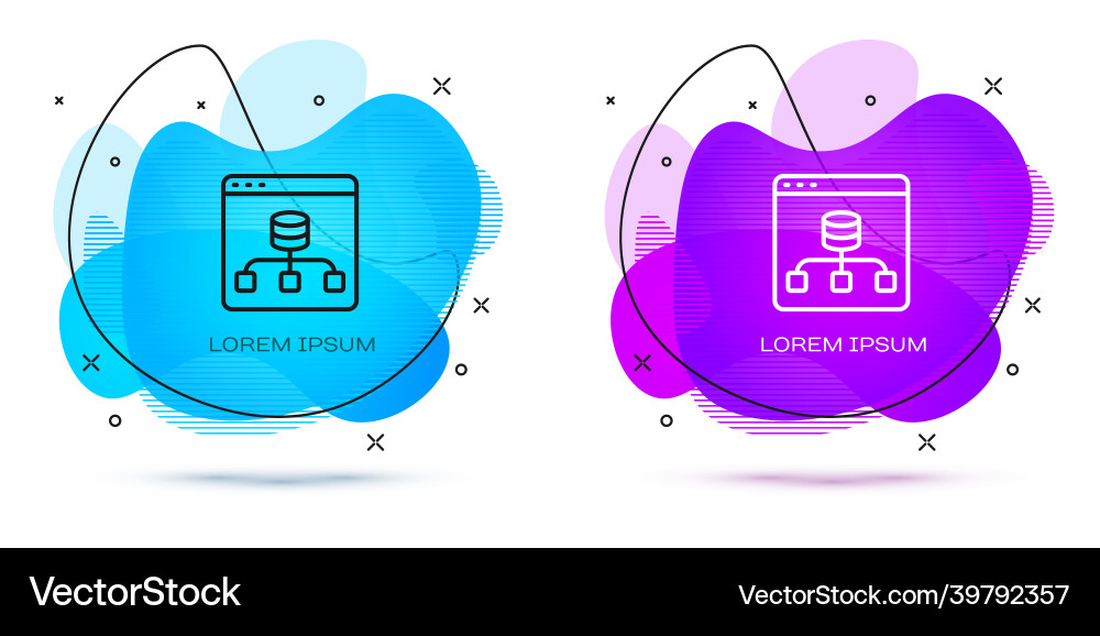 Zeilenserver Daten Webhosting-Symbol isoliert Zeilenserver Daten Webhosting-Symbol isoliert vektorbild
