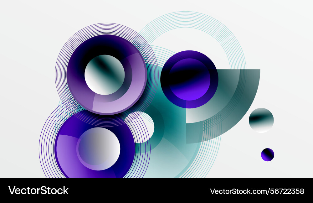 Abstract composition featuring concentric circles Abstract composition featuring concentric circles vector image