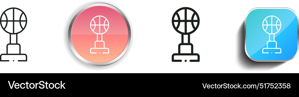 Award icon thin linear regular and button style Award icon thin linear regular and button style vector image