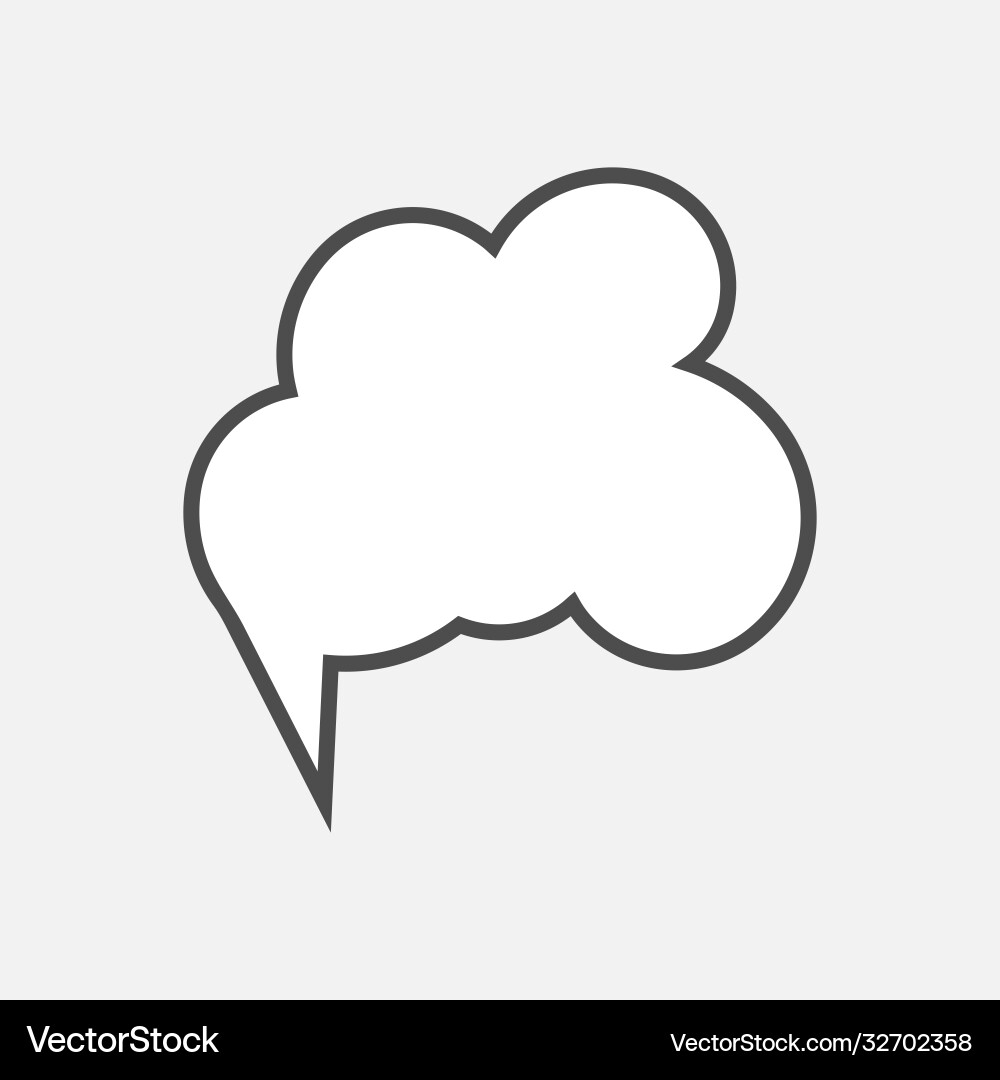 Blank empty white speech bubble Royalty Free Vector Image