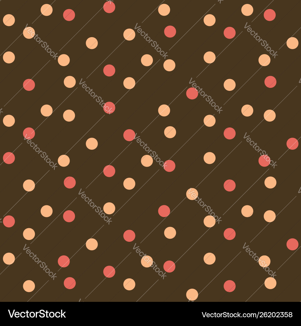 Brown background different dots polka in scatter Brown background different dots polka in scatter Vector Image