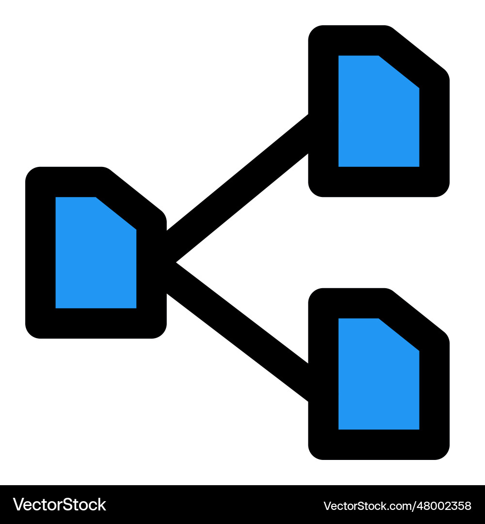 Data exchange between several resources vector image