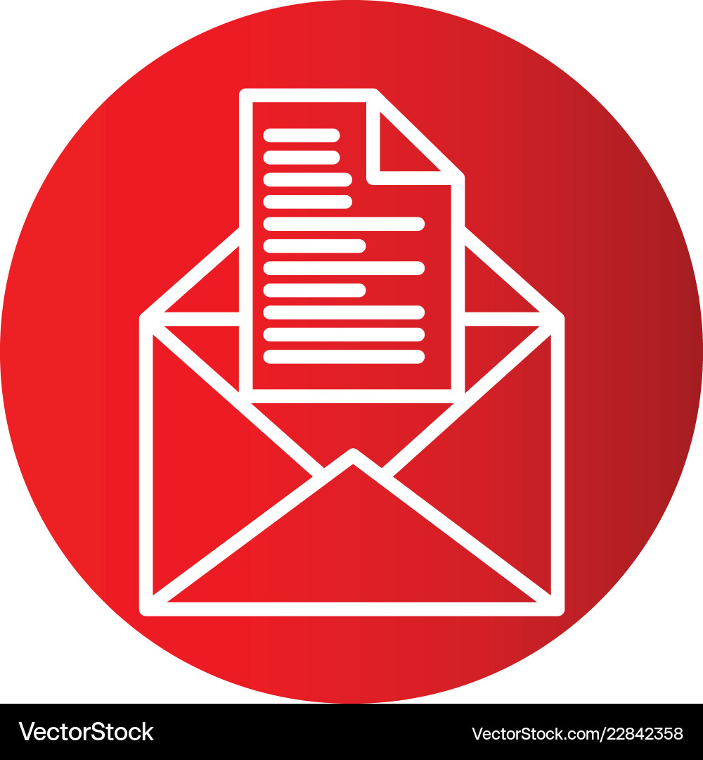 Email icon in creative design with elements vector image