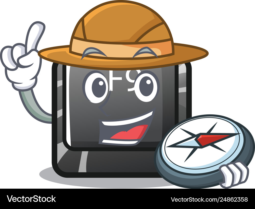 Explorer button f9 in character shape vector image