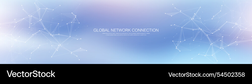 Global network connection banner design template Global network connection banner design template vector image