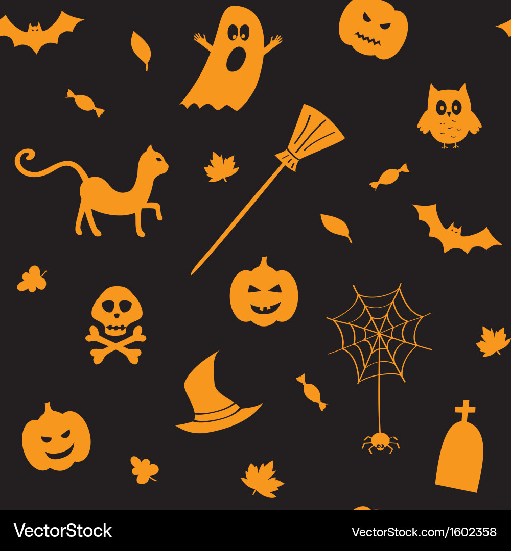 Halloween Seamless Pattern vector image
