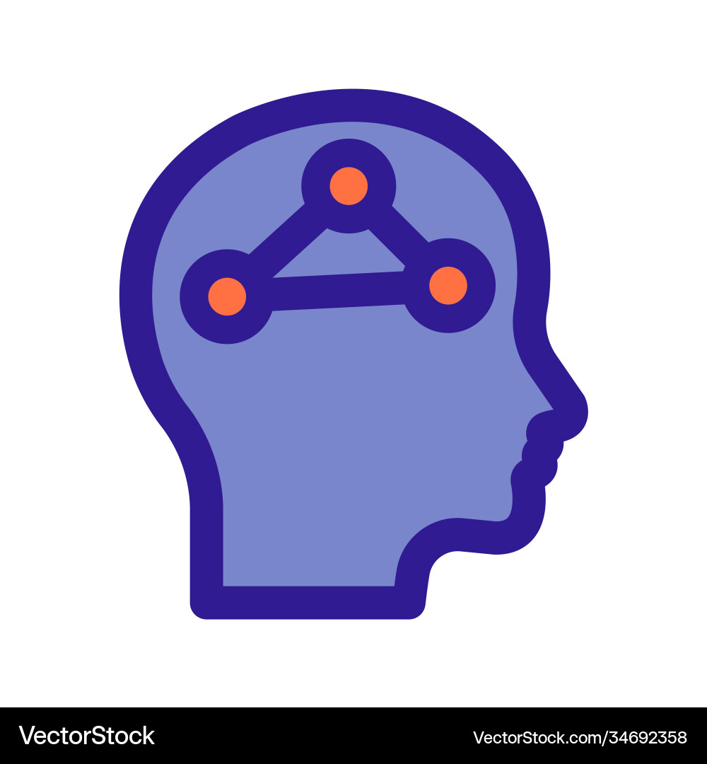 Head Outline Icon Head Outline Icon vektorbild