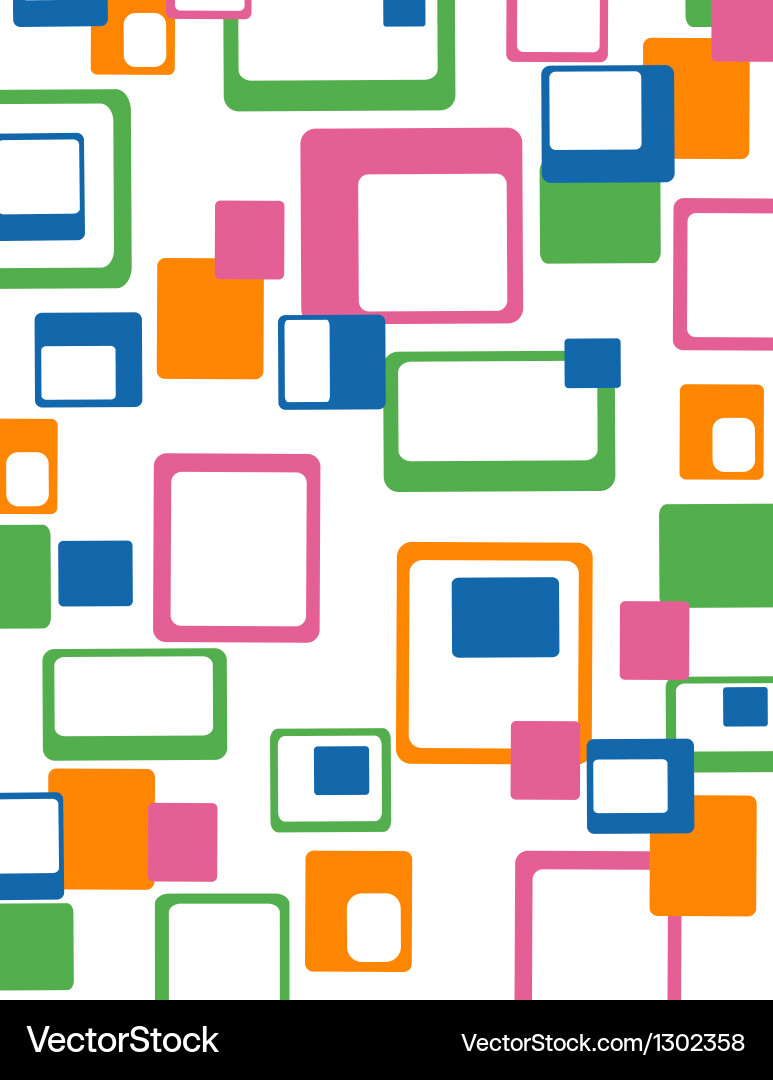 Retro squares pattern vector image