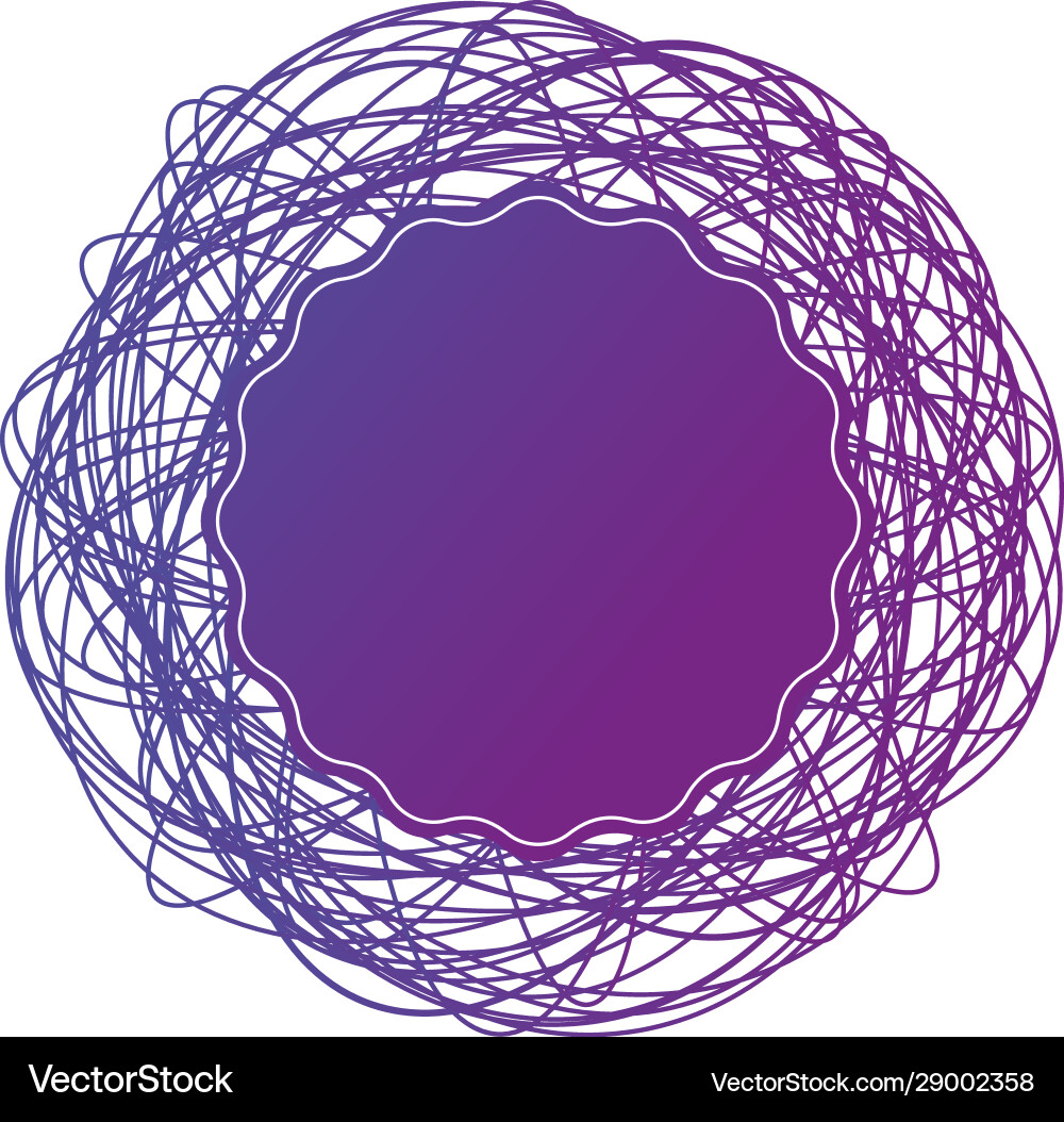 Tangled circle clew with space for text colored Tangled circle clew with space for text colored vector image