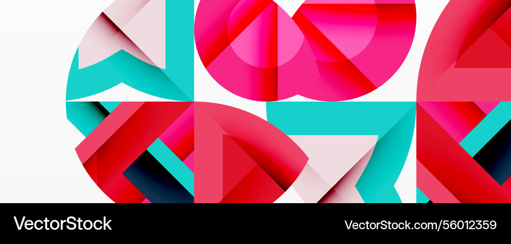 Abstract geometric composition with interlocking vector image