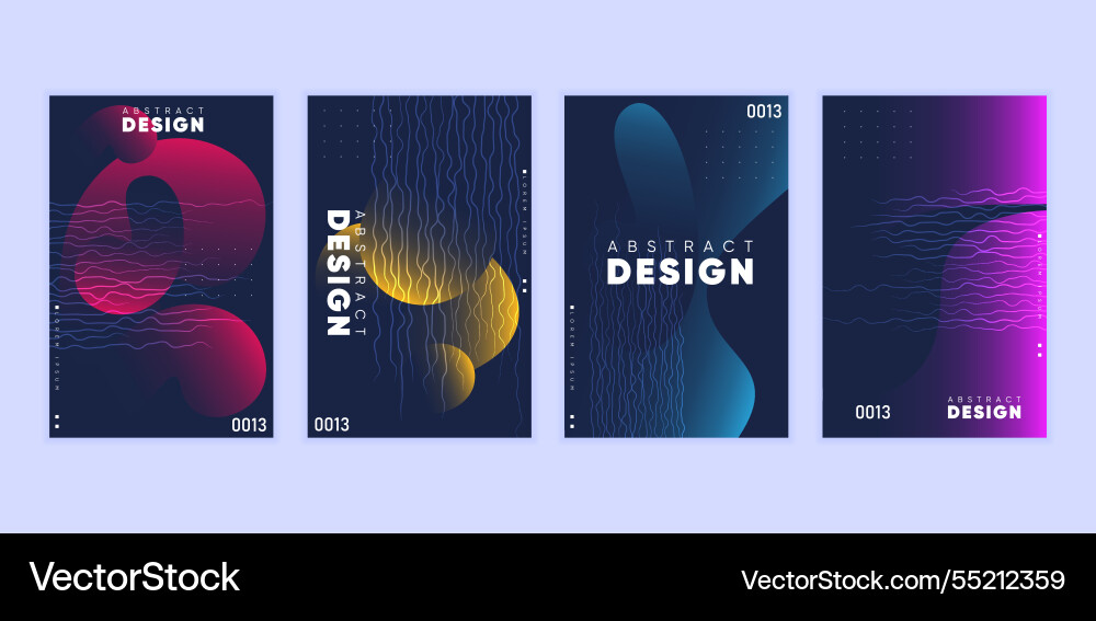 Abstract gradient background set minimalist style Abstract gradient background set minimalist style vector image
