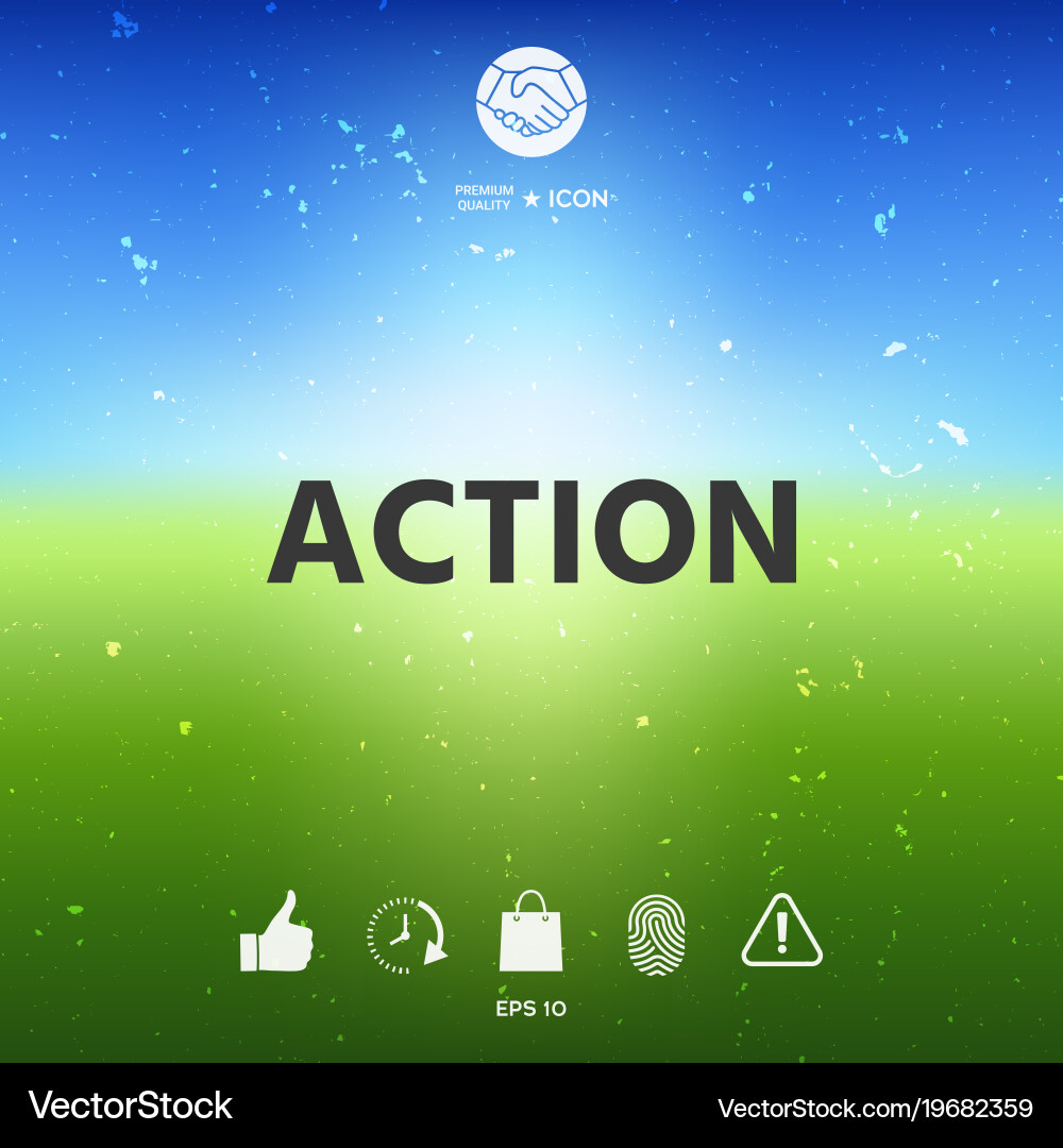Action button symbol vector image
