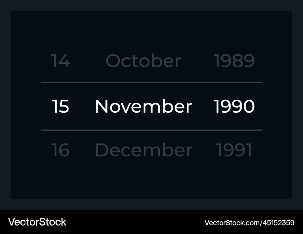 Birthdate form field ui element template Birthdate form field ui element template vector image