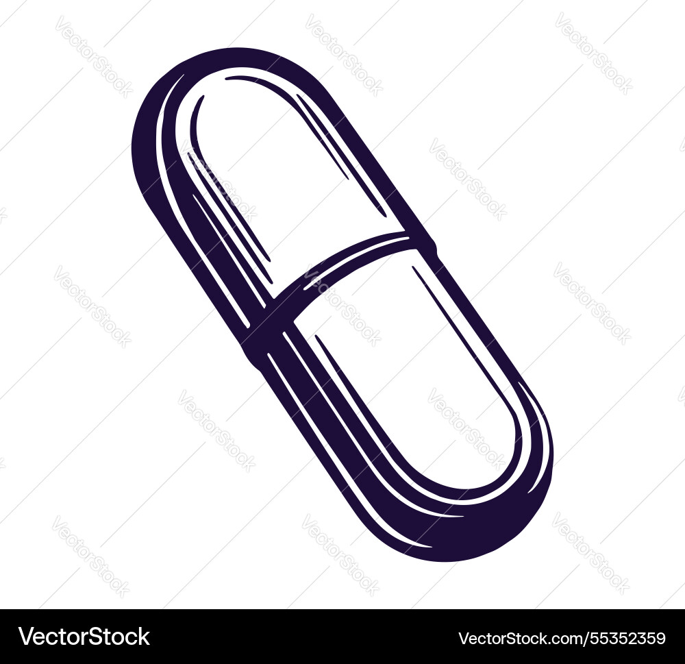 Capsule pill Capsule pill vector image