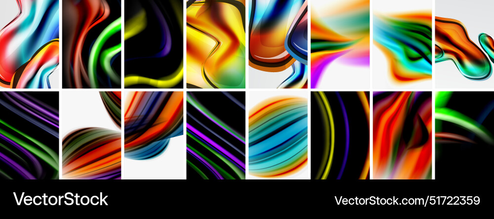 Collection of abstract background with waves Collection of abstract background with waves vector image