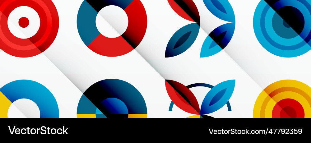 Colorful circles in a grid composition abstract Colorful circles in a grid composition abstract vector image