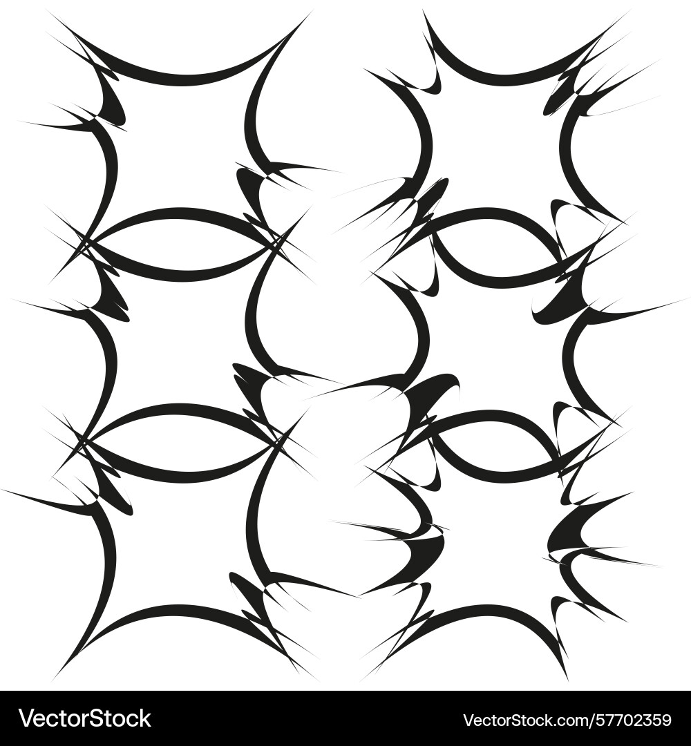 Curved frames set dynamic edge borders abstract vector image