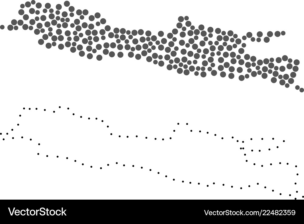 Dot contour map of java island vector image