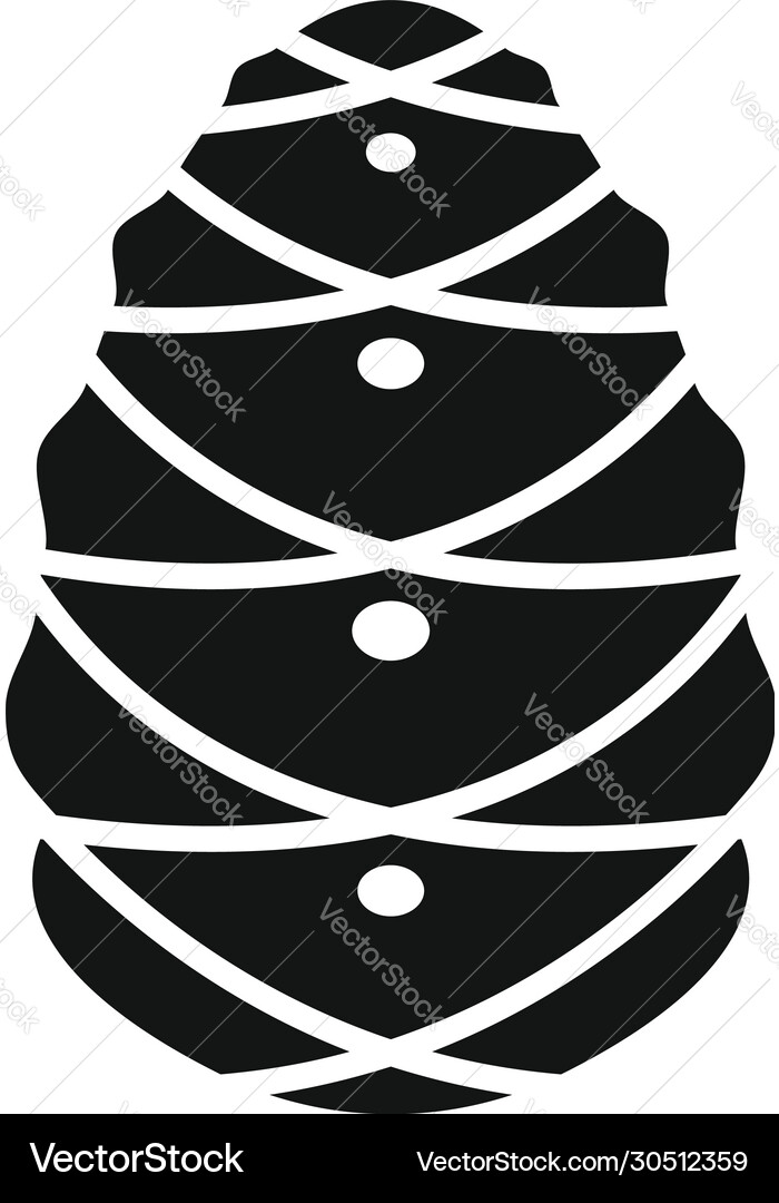 Fir tree cone icon simple style Fir tree cone icon simple style vector image