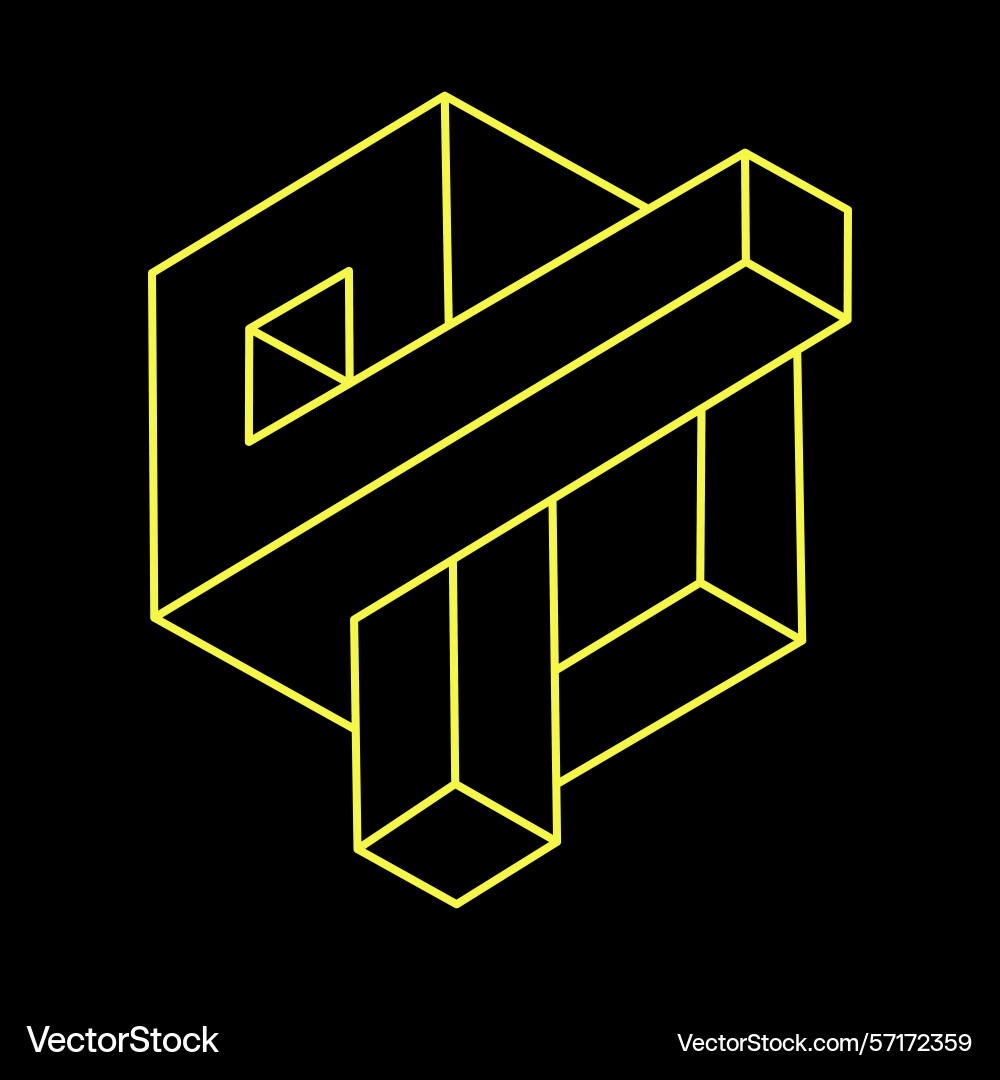 Impossible shape web design element optical Impossible shape web design element optical Vector Image