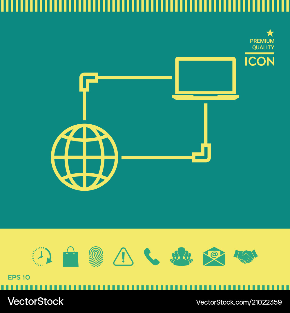 Internet connection data exchange transfer Internet connection data exchange transfer Vector Image