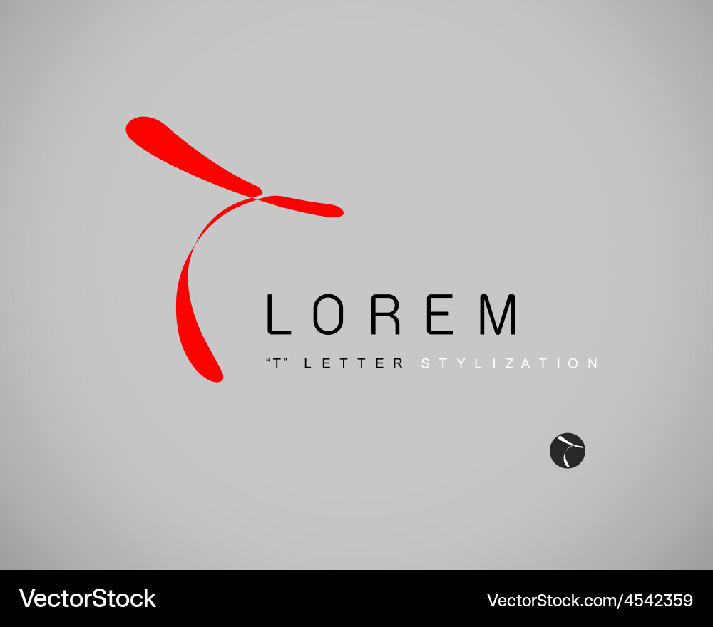 Letter T Logo Template Vector Image
