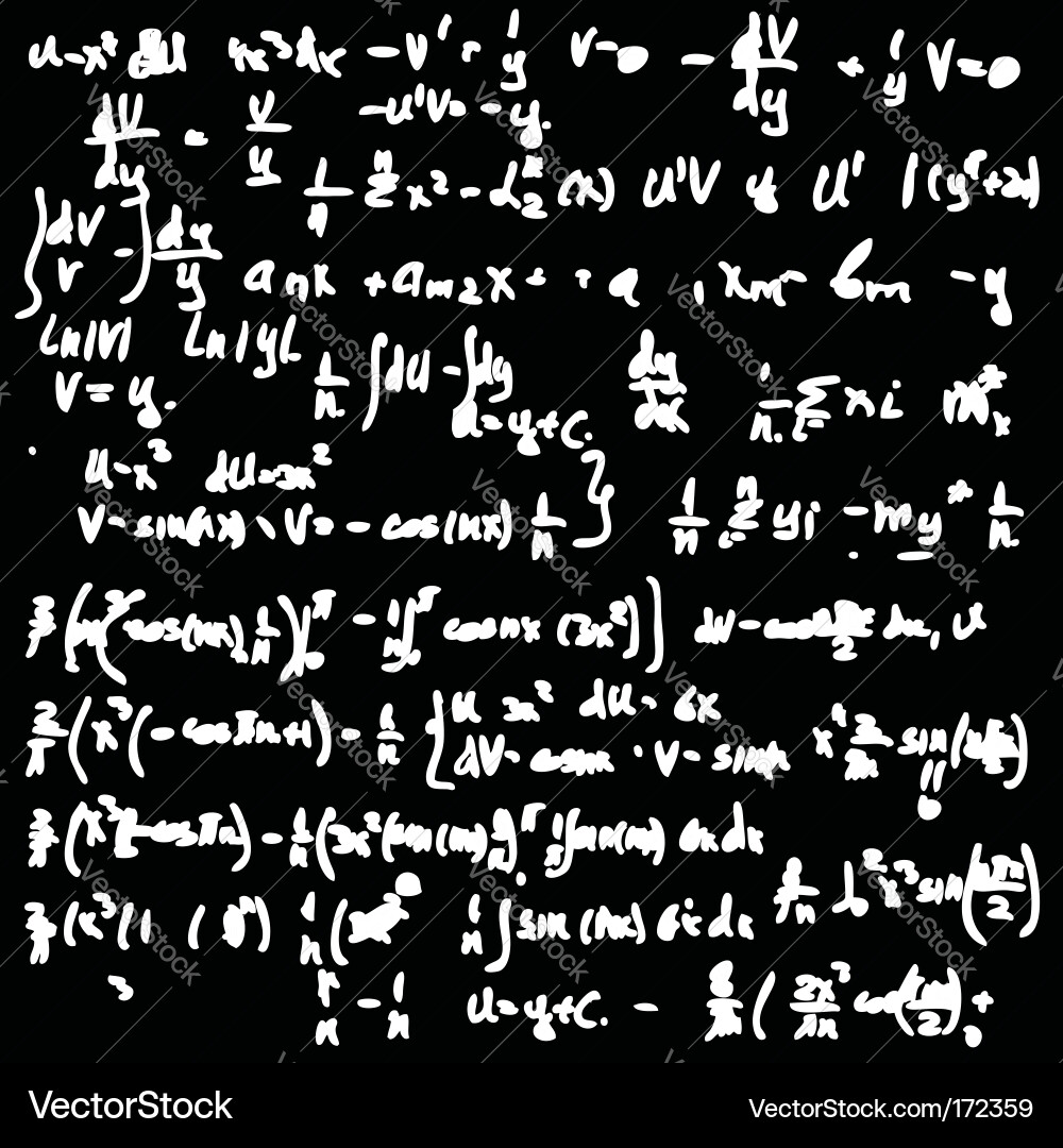 Mathematical Chalkboard Pattern Vector Image