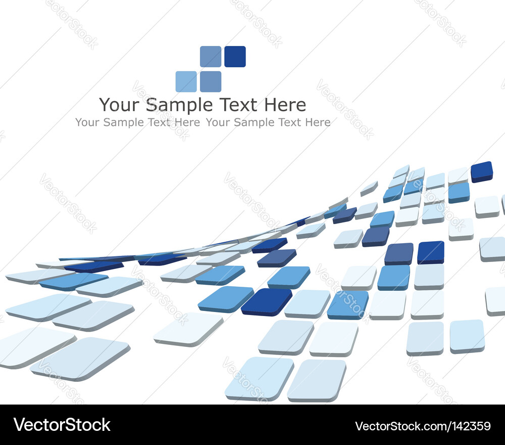 Modern 3D Blocks Background vector image