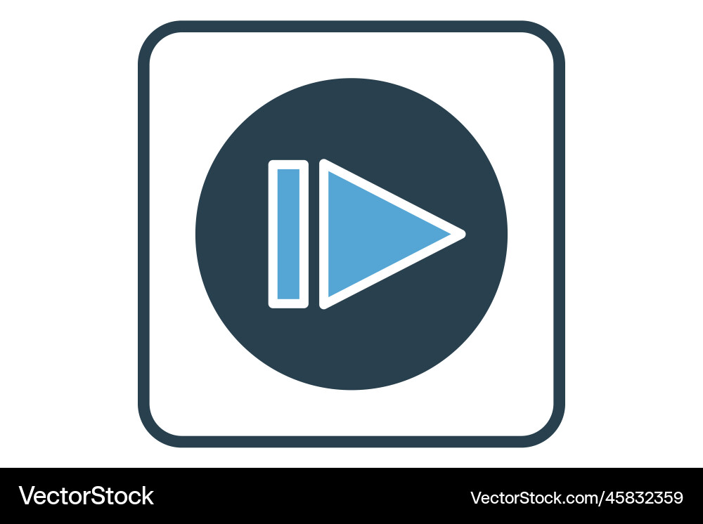 Next icon related to music player solid Next icon related to music player solid vector image