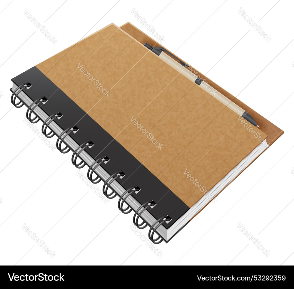 Notebook with Notes and Reminders vector image