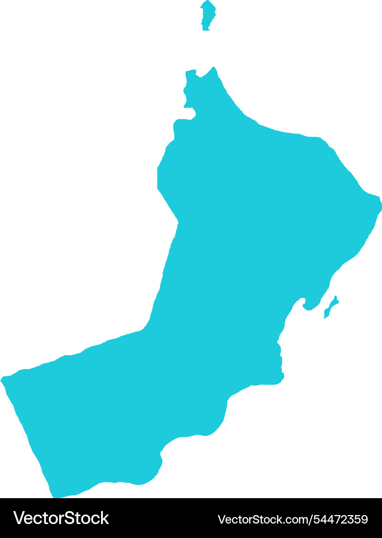 Oman Karte in der blauen Landgrenze Oman Karte in der blauen Landgrenze vektorbild