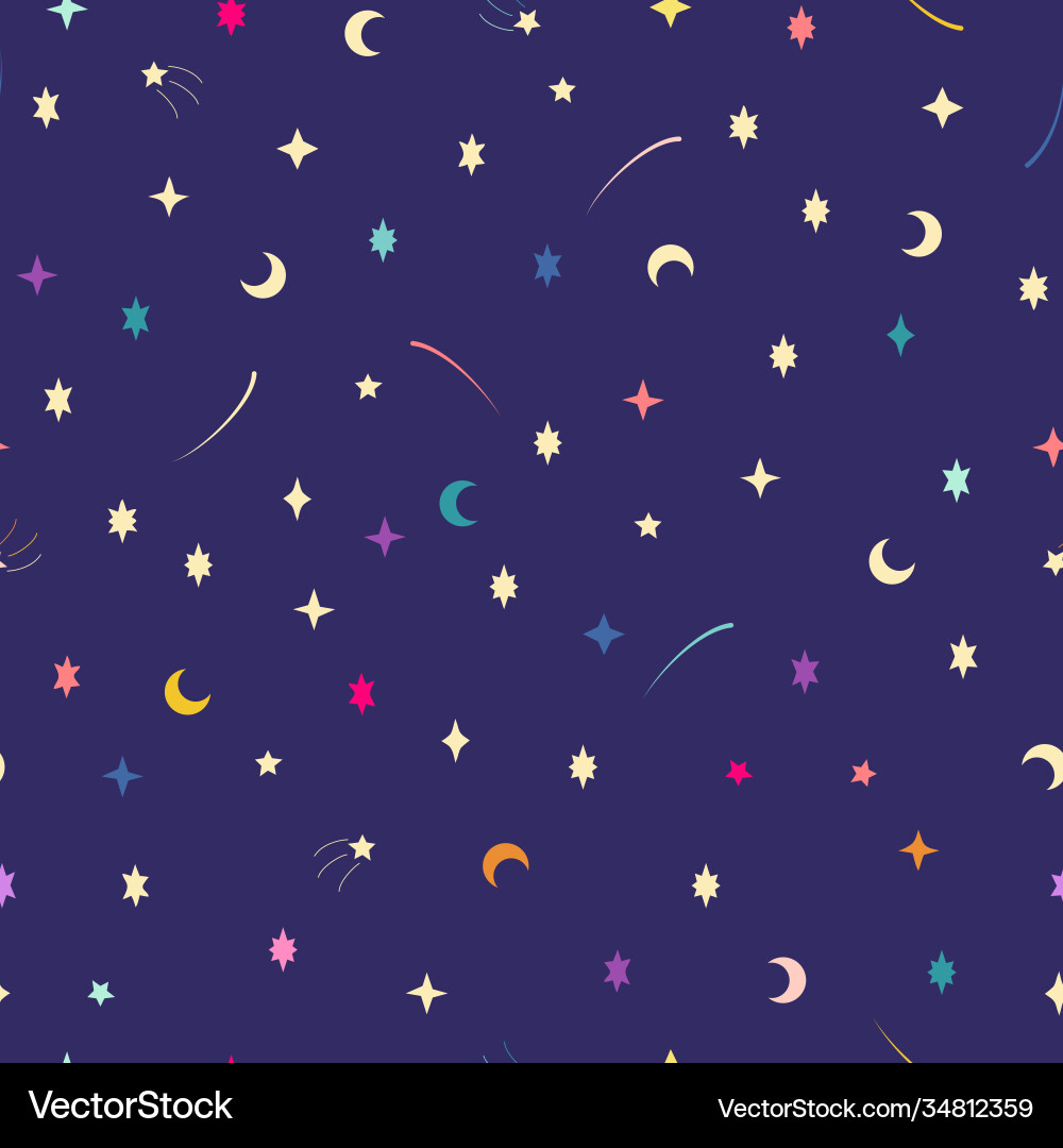 Seamless pattern with multicolored stars Seamless pattern with multicolored stars vector image