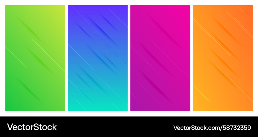 Set of abstract gradient backgrounds with lines Set of abstract gradient backgrounds with lines Vector Image