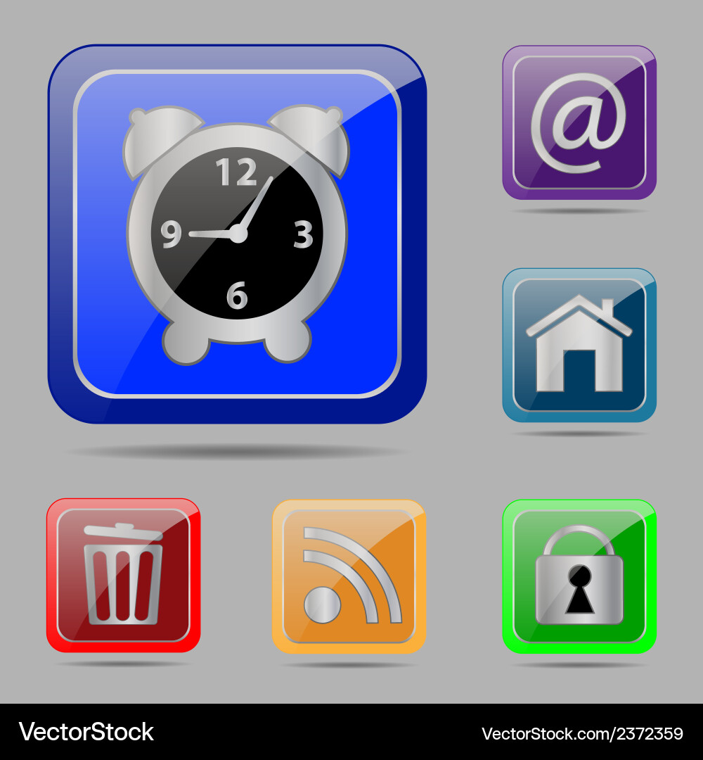 Set web buttons Vector Image