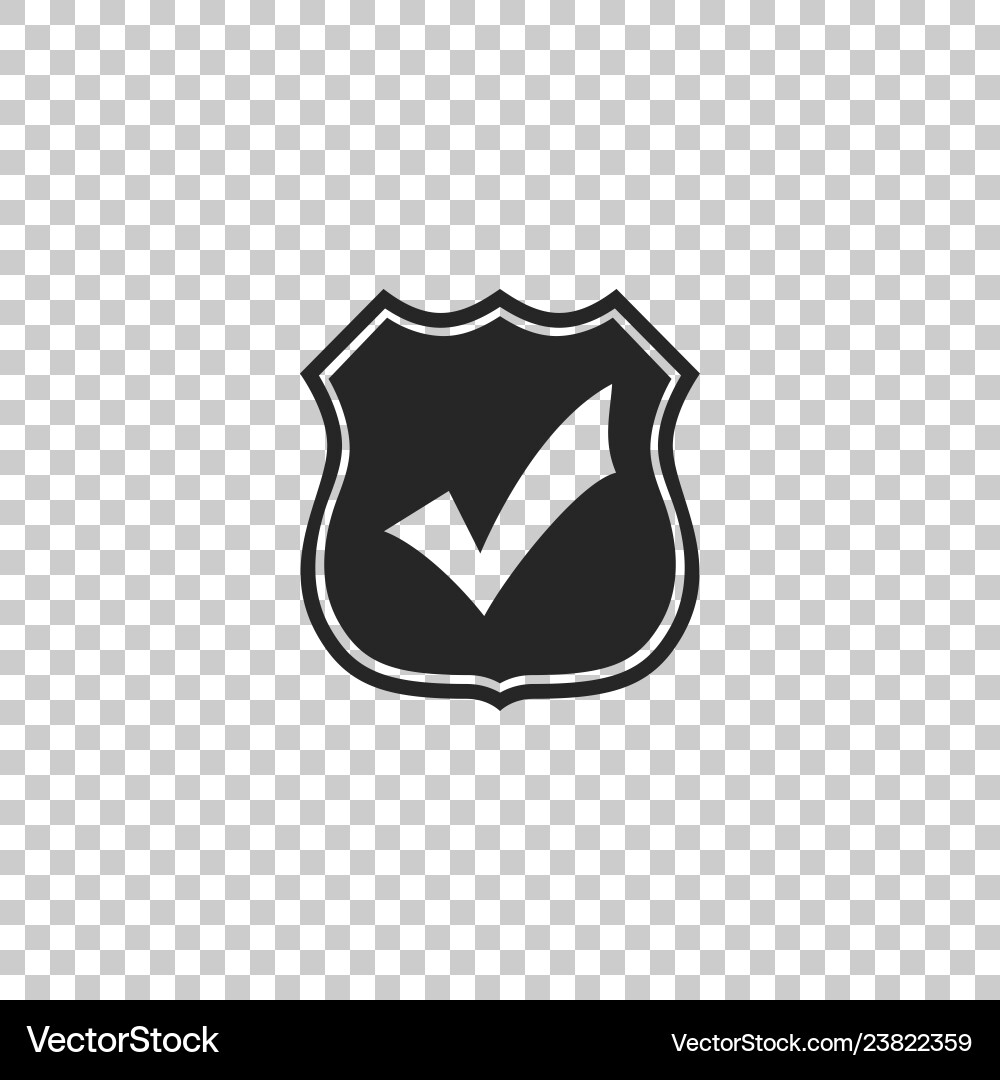 Shield with check mark icon isolated Vector Image
