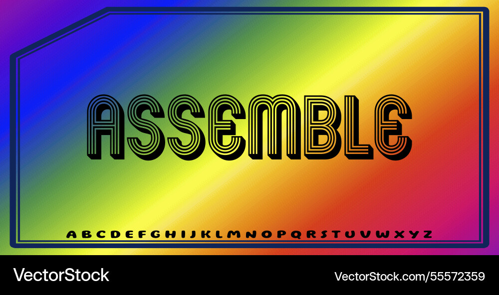 Text effects with editable colors and abstract Vector Image