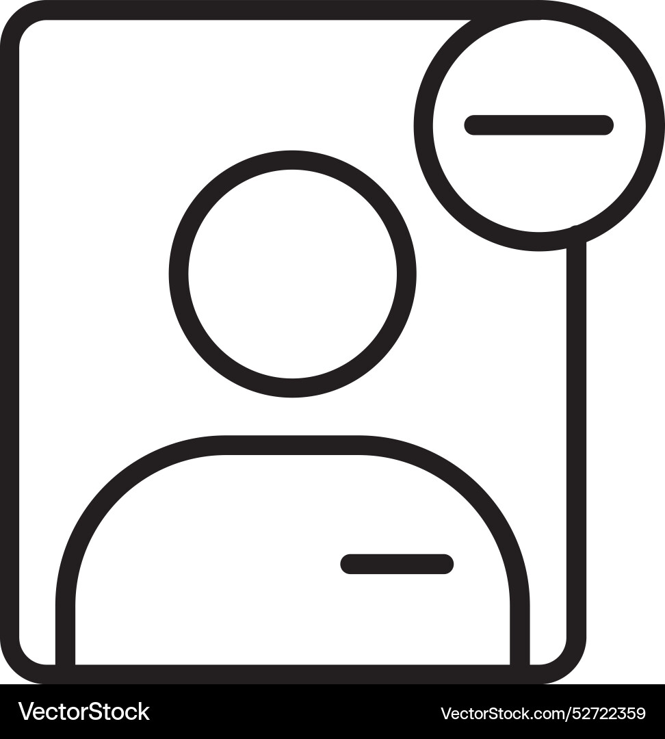 User remove line icon design Vector Image
