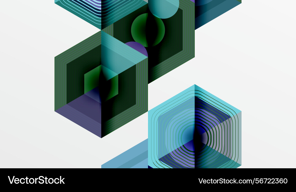 Abstract geometric shapes overlap creating Abstract geometric shapes overlap creating Vector Image